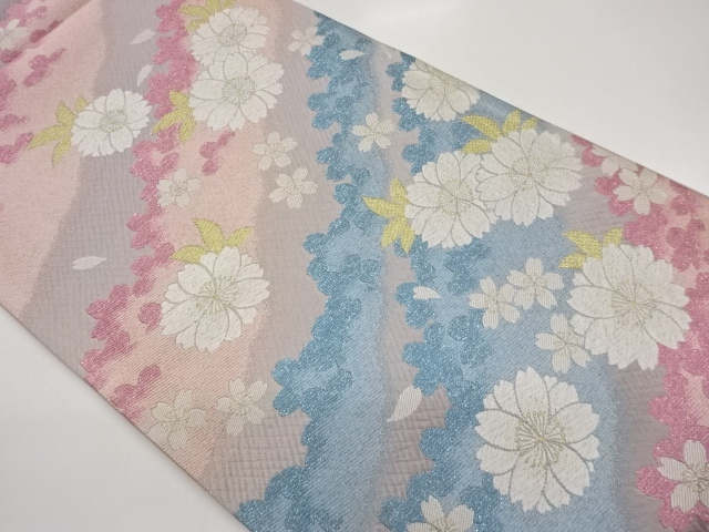 JAPANESE FUKURO OBI / WOVEN SAKURA